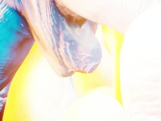 Furry Eva loves a huge furry cock