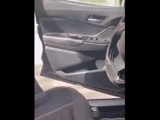Naughty girl in car takes off stockings and thong to walk in public (Jennyfer Quenn)
