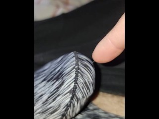 Cum seeping through thong