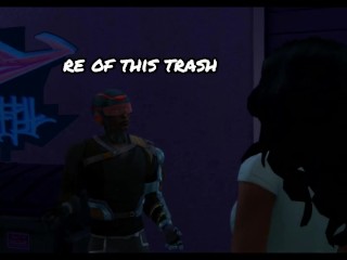 Shemale Cat SuperVillain Fucks Black SuperHero