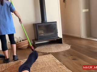 P2-Voyeur cleaning lady catches me fucking Tantaly Britney and joins