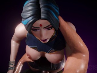 Animation with Raven (DC) from Fortnite (Remaster 2021) (SOUND, 60FPS, 4K)