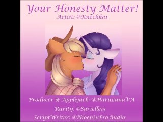 (FOUND ON ITCH.IO AND GUMROAD) F4F Your Honesty Matters! ft AppleJack x Rarity ft @Sarielle13