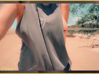 💋 Wifey Public Side Boob - Beach Flash 