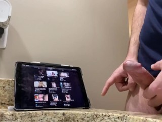 xxlaxtixnaxx Stroking my cock watching until a huge cumshot trying to be quiet