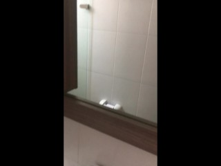 I record myself for my stepcousin in the bathroom