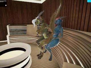 Furry Futa Dragon Hot Sauna Sex Yiffalicious