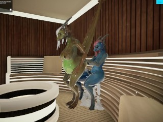 Furry Futa Dragon Hot Sauna Sex Yiffalicious