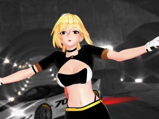 DURANDAL HONKAI IMPACT HENTAI MMD UNDRESS DANCE SPIT IT OUT BLONDE GIRL BLACK EYES COLOR EDIT SMIXIX