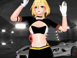 DURANDAL HONKAI IMPACT HENTAI MMD UNDRESS DANCE SPIT IT OUT BLONDE GIRL BLACK EYES COLOR EDIT SMIXIX