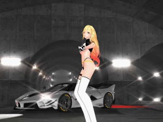 DURANDAL HONKAI IMPACT HENTAI MMD UNDRESS DANCE SPIT IT OUT BLONDE GIRL BLACK EYES COLOR EDIT SMIXIX