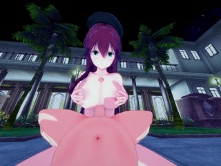 (POV) Lilith from Trinity Seven does you a BLOWJOB and TITJOB