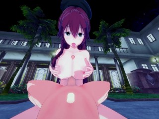 (POV) Lilith from Trinity Seven does you a BLOWJOB and TITJOB