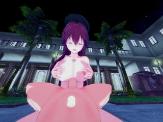 (POV) Lilith from Trinity Seven does you a BLOWJOB and TITJOB