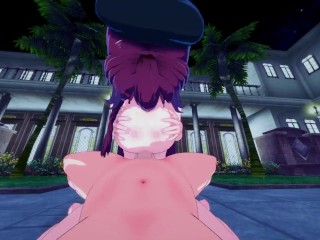 (POV) Lilith from Trinity Seven does you a BLOWJOB and TITJOB