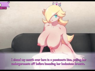 Waifu Hub [PornPlay Parody Hentai game] Rosalina couch casting - Part2 hot MILF pussy