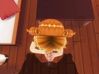 3D HENTAI POV Redhead girl sucks cock until you cum