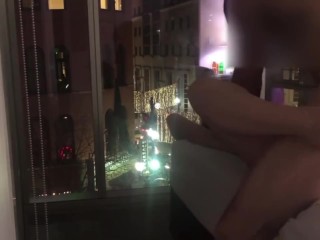 Hotwife used by bull in front of public view in downtown window while in town on business.
