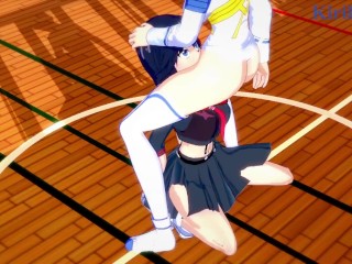 Ryuko Matoi and Satsuki Kiryuin have deep futanari sex in the gym. - KilllaKill Hentai