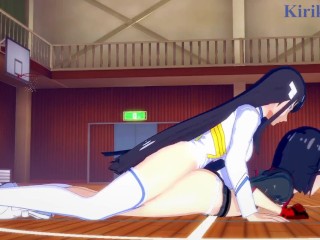 Ryuko Matoi and Satsuki Kiryuin have deep futanari sex in the gym. - KilllaKill Hentai