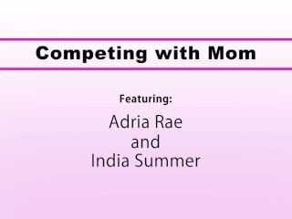 MomsTeachSex - Stepmom and Daughter Compete For Pool Boy's Cock - S6:E10