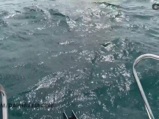 Young Slut Hot Girl Blue Hair fuck Old Man in the front of the Boat like Titanic cam girl | CAM4