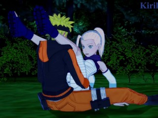 Ino Yamanaka and Naruto Uzumaki have deep sex in a park at night. - Naruto Hentai