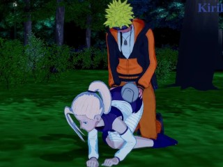 Ino Yamanaka and Naruto Uzumaki have deep sex in a park at night. - Naruto Hentai