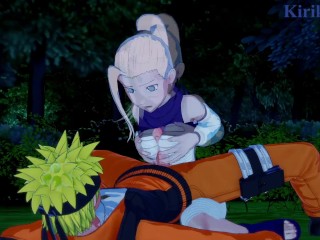 Ino Yamanaka and Naruto Uzumaki have deep sex in a park at night. - Naruto Hentai