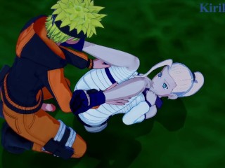 Ino Yamanaka and Naruto Uzumaki have deep sex in a park at night. - Naruto Hentai