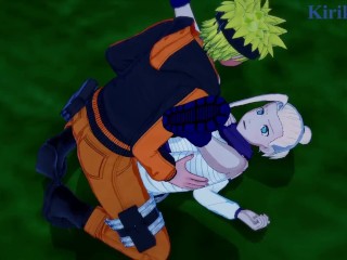 Ino Yamanaka and Naruto Uzumaki have deep sex in a park at night. - Naruto Hentai