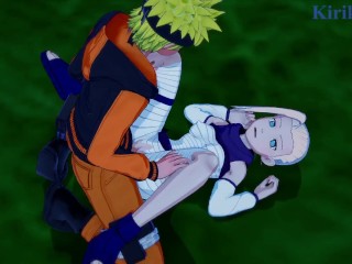 Ino Yamanaka and Naruto Uzumaki have deep sex in a park at night. - Naruto Hentai