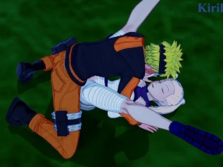 Ino Yamanaka and Naruto Uzumaki have deep sex in a park at night. - Naruto Hentai