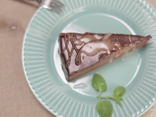 Chocolate Cake plating with Sperm