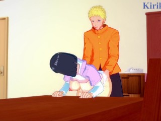 Hinata Hyuga and Naruto Uzumaki have deep sex in the living room. - Naruto Hentai