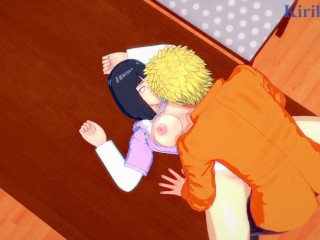 Hinata Hyuga and Naruto Uzumaki have deep sex in the living room. - Naruto Hentai