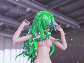 HENTAI MMD DANCE VOCALOID TATTO 3D UNDRESS LONG GREEN HAIR COLOR EDIT SMIXIX