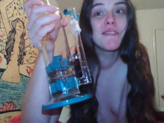 Don't Do THIS At Home! PinkMoonLust Smokes 420 off of a Dab Nail And Makes It All Dirty Yucky Sticky