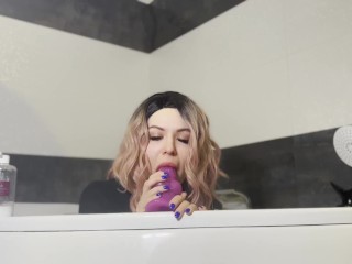 Naughty Bitch Drink and Lick Her own Anal Squirt - Extreme Anal