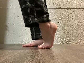 Barefoot Dirty Soles Walking with Toe Scrunching Foot Slapping ASMR