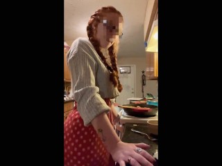 Remote Vibe - Trying to Contain my Orgasms as I Cook for Guest - Full Video on Onlyfans