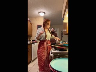 Remote Vibe - Trying to Contain my Orgasms as I Cook for Guest - Full Video on Onlyfans