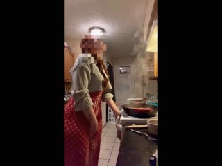 Remote Vibe - Trying to Contain my Orgasms as I Cook for Guest - Full Video on Onlyfans