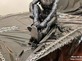 Fetish Full pvc bondage mummification play