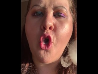 Fan request: Smoking weed with multichrome eyeshadow and sunglasses