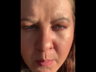 Fan request: Smoking weed with multichrome eyeshadow and sunglasses