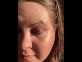 Fan request: Smoking weed with multichrome eyeshadow and sunglasses