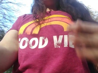 Public Flashing Hiking Trail Small Breasts Tiny Tits Pink Nipples Onlyfans PAWG PinkMoonLust Titties