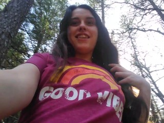 Public Flashing Hiking Trail Small Breasts Tiny Tits Pink Nipples Onlyfans PAWG PinkMoonLust Titties