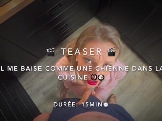 Je me fais baiser comme une chienne dans la cuisine